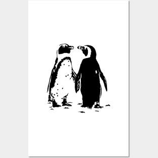 Penguin Pals Linoprint Posters and Art